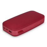 Powerbank rettangolare per caricare fino a 3 dispositivi da 20W color rosso