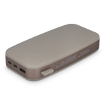 Powerbank rettangolare per caricare fino a 3 dispositivi da 20W color beige