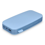 Powerbank rettangolare per caricare fino a 3 dispositivi da 20W color azzurro