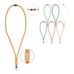 Lanyard in RPET con dettaglio in bambù da personalizzare