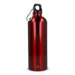 Borraccia in acciaio inox riciclato metallizzata da 750ml color rosso