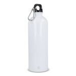 Borraccia in acciaio inox riciclato metallizzata da 750ml color bianco