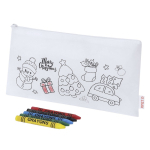Astuccio natalizio in non-woven rPET da colorare con pastelli a cera seconda vista