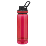 Borraccia traslucida opaca in rPET con tappo e piccolo manico 700ml color rosso prima vista