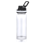 Borraccia traslucida opaca in rPET con tappo e piccolo manico 700ml color trasparente prima vista
