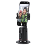 Supporto per cellulare con rotazione automatica 360º e base treppiede seconda vista