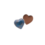 Cioccolatini a forma di cuore in confezione singola personalizzata 5g color blu