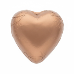 Cioccolatini a forma di cuore in confezione singola personalizzata 5g color bronzo