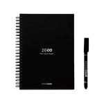 Taccuino riutilizzabile A5 con copertina rigida e scansione InfiniteBook, inchiostro nero color nero