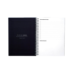Taccuino riutilizzabile A5 con copertina rigida e scansione InfiniteBook, inchiostro nero color blu mare quarta vista
