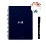 Taccuino riutilizzabile A5 con copertina rigida e scansione InfiniteBook, inchiostro nero color blu mare settima vista