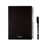 Quaderno InfiniteBook A5 con copertina rigida prodotto in Europa, inchiostro nero color nero seconda vista
