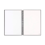 Quaderno InfiniteBook A5 con copertina rigida prodotto in Europa, inchiostro nero color nero terza vista