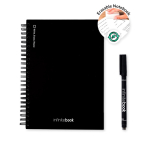 Quaderno InfiniteBook A5 con copertina rigida prodotto in Europa, inchiostro nero color nero quinta vista