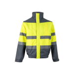 Giacca da lavoro imbottita unisex in poliestere 180 g/m2 Velilla color grigio seconda vista