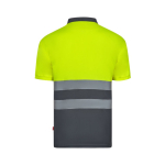 Polo da lavoro unisex a manica corta effetto bird-eye 140 g/m2 Velilla color grigio