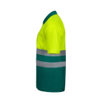 Polo da lavoro unisex a manica corta effetto bird-eye 140 g/m2 Velilla color verde terza vista