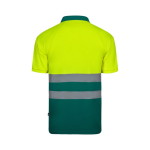 Polo da lavoro unisex a manica corta effetto bird-eye 140 g/m2 Velilla color verde