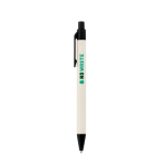 Penna in alluminio riciclato da cartoni del latte inchiostro blu color nero immagine con logo