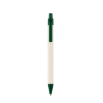 Penna in alluminio riciclato da cartoni del latte inchiostro blu color verde scuro seconda vista
