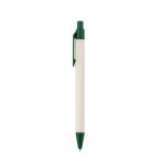 Penna in alluminio riciclato da cartoni del latte inchiostro blu color verde scuro