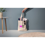 Borsa per la spesa in cotone riciclato con manici lunghi 140 g/m2 vista ambiente