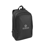 Zaino in poliestere riciclato idrorepellente per pc 17,3'' color nero immagine con logo