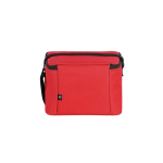 Borsa termica in poliestere riciclato con tracolla regolabile 7L color rosso seconda vista
