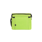 Borsa termica in poliestere riciclato con tracolla regolabile 7L color verde chiaro seconda vista