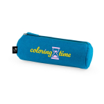 Astuccio in feltro riciclato con chiusura a zip color azzurro immagine con logo