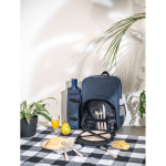 Zaino termico per picnic in poliestere riciclato con utensili vista ambiente