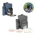 Zaino termico per picnic in poliestere riciclato con utensili vari colori