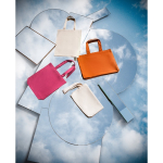 Shopper in cotone riciclato e poliestere con manici lunghi 280 g/m2 prima vista