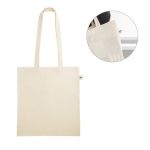 Shopper per la spesa in cotone organico con manici lunghi 140 g/m2 vari colori