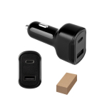Adattatore per accendisigari ultra rapido con due porte USB vari colori