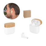 Cuffie wireless con custodia in bambù e 5 ore di autonomia vari colori
