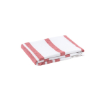 Telo mare in cotone e poliestere a righe con frange 180 g/m2 color rosso seconda vista