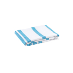 Telo mare in cotone e poliestere a righe con frange 180 g/m2 color azzurro seconda vista