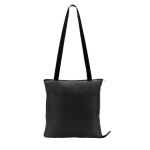 Coperta da picnic pieghevole in poliestere che si trasforma in Shopper color nero prima vista