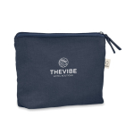 Pochette in tessuto riciclato da 320 gr/m² con cerniera coordinata