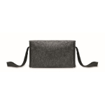Borsa termica in feltro rPET da 1 mm con tasca frontale da 5l color grigio scuro quarta vista
