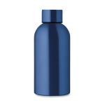 Borraccia monocromatica anti goccia in acciaio inox riciclato 500ml color blu