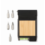 Metro a nastro da 3m con livella a bolla e cacciavite con 5 punte color nero seconda vista