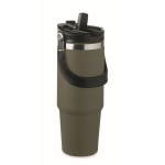 Bicchiere a doppia parete con cannuccia, beccuccio e manico da 850ml