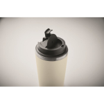 Bicchiere d'asporto a doppia parete con rivestimento in ceramica 350ml color beige seconda vista fotografica