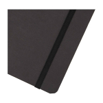 Taccuino con copertina rigida e carta in pietra A5 fogli a righe color nero vista dettaglio 1
