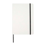 Taccuino con copertina rigida e carta in pietra A5 fogli a righe color bianco seconda vista frontale