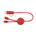 Cavo di ricarica rapida in plastica riciclata sincronizzazione 5 in 1 seconda vista posteriore