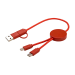 Cavo di ricarica rapida in plastica riciclata sincronizzazione 5 in 1 seconda vista