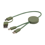 Cavo di ricarica rapida in plastica riciclata sincronizzazione 5 in 1 terza vista